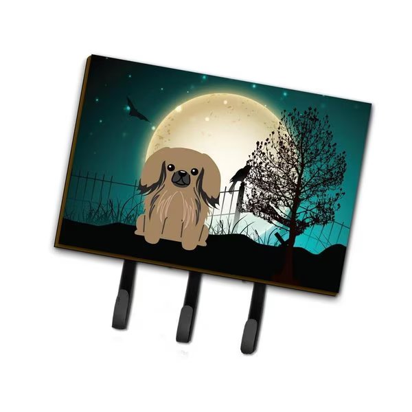 Halloween Scary Pekingnese Tan Leash or Key Holder, Carolines Treasures, Mfr#: BB2292TH68